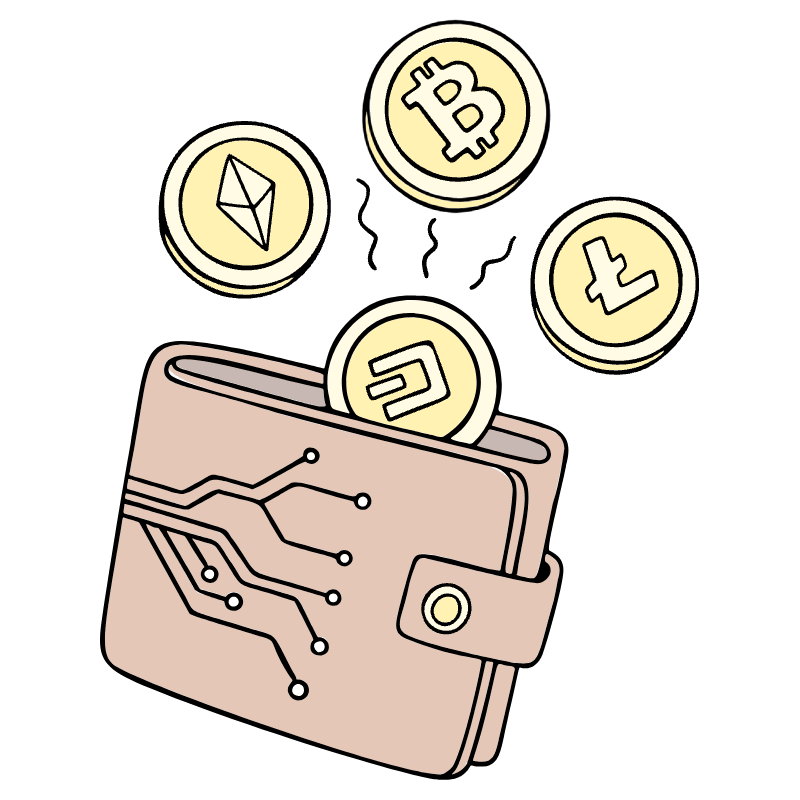 Cryptowallets Illustration from Bruxelles Set