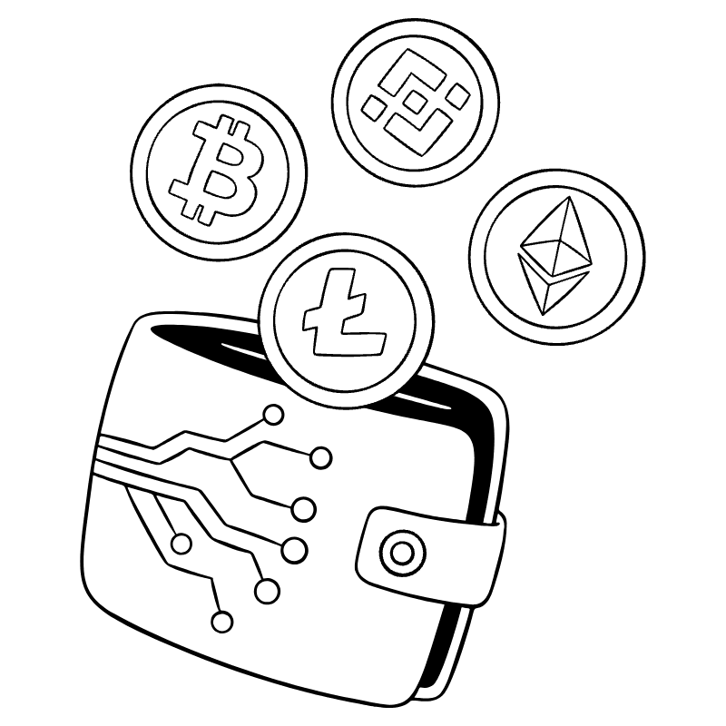 Cryptowallets Showing Illustration from Milano Set