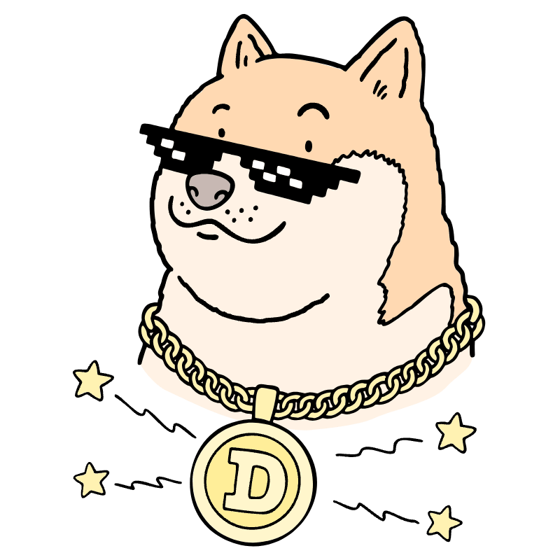 Dogecoin Illustration from Bruxelles Set