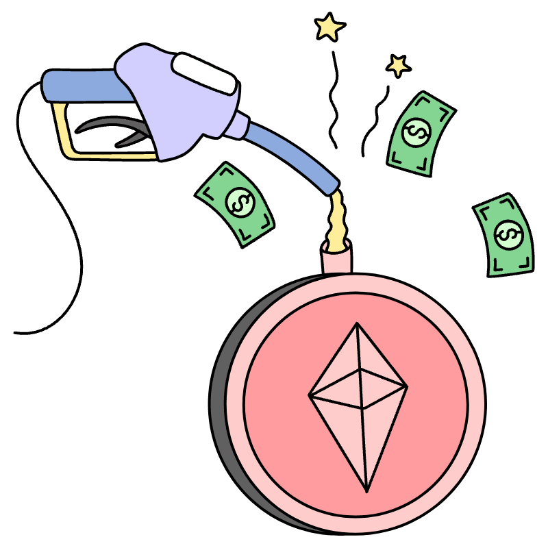 Gas Fees Altcoins Affordable 2 Illustration from Bruxelles Set