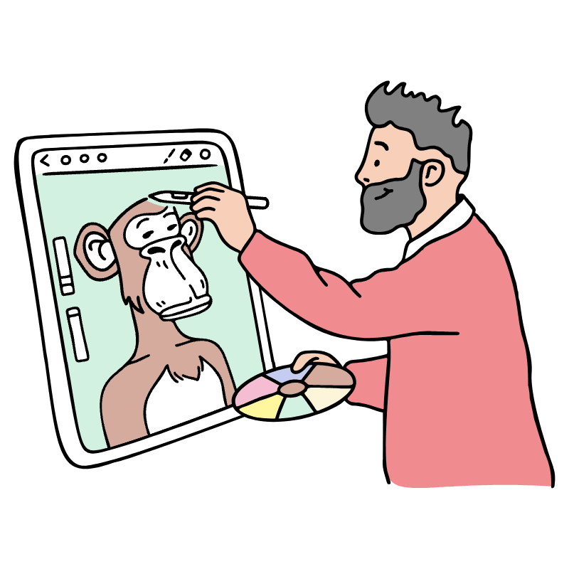 Nft Artist 1 Illustration from Bruxelles Set