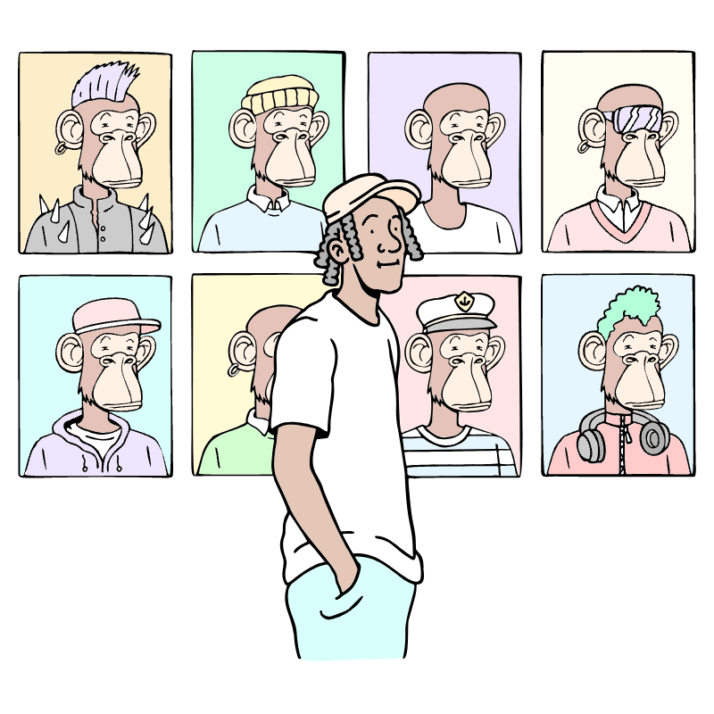 NFT Artist Illustration from Bruxelles Set