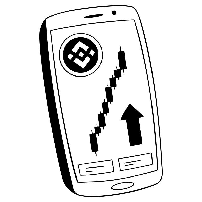 Smartphone With Positive Chart Market Illustration from Milano Set