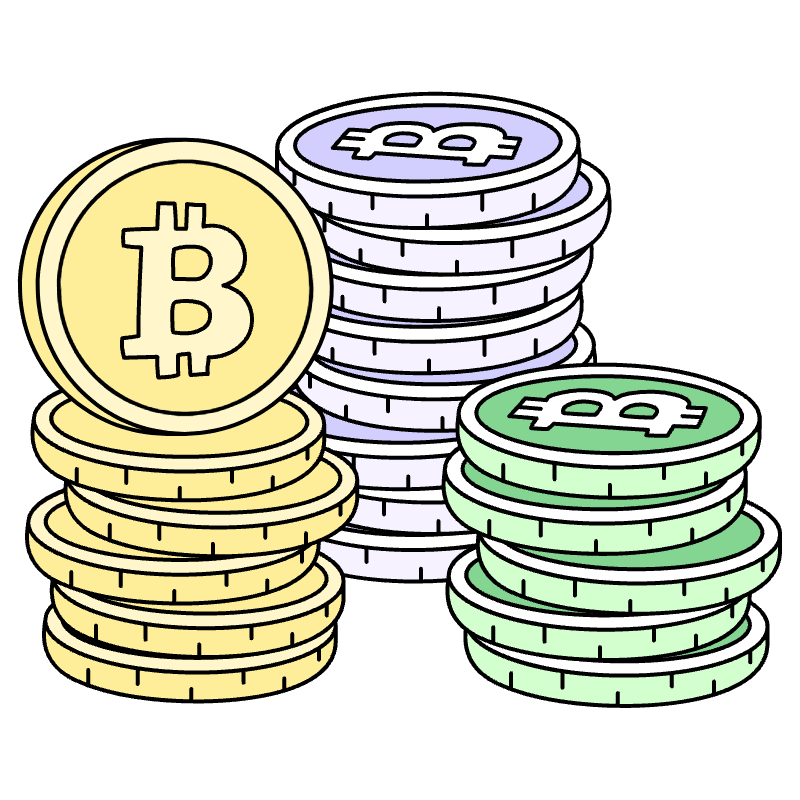 Stack Of Cryptocoin Tokens Illustration from Bruxelles Set