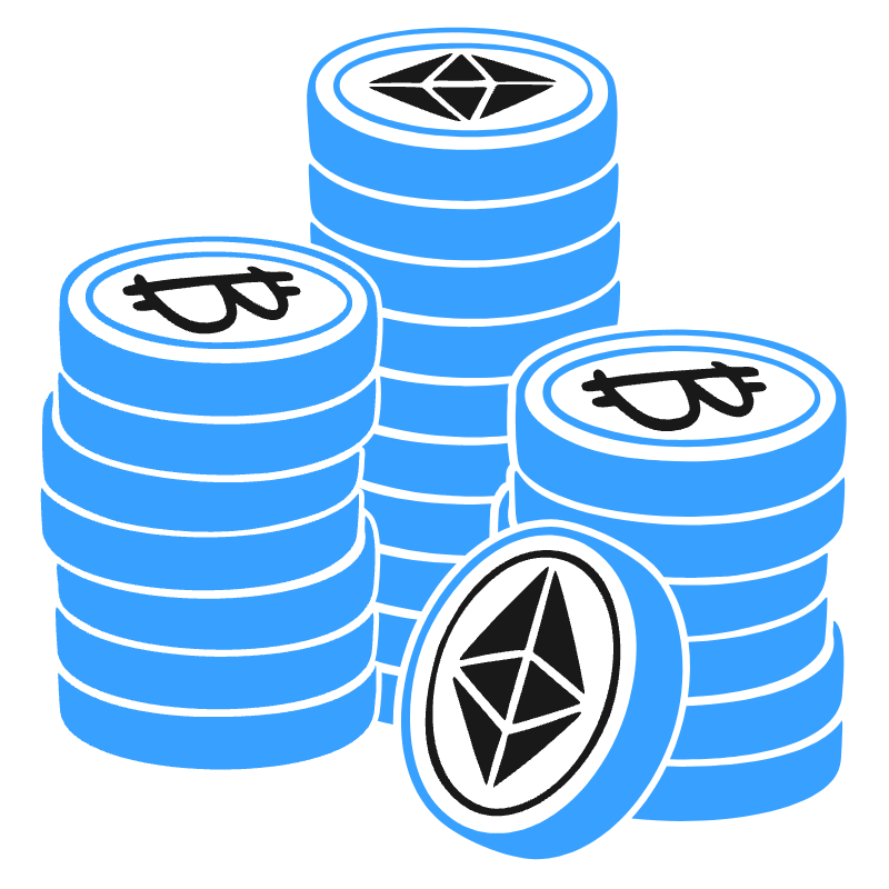 Stack Of Cryptocoins Tokens Illustration from Brooklyn Set