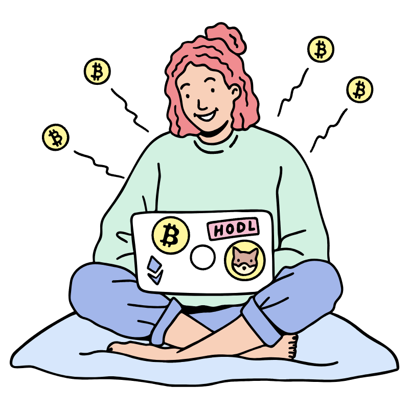 Woman In Crypto 1 Illustration from Bruxelles Set