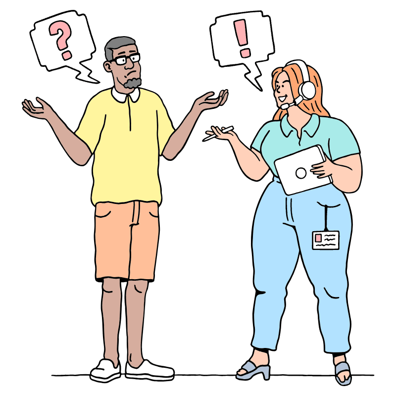 Customer Service Support FAQ Illustration from Bruxelles Set