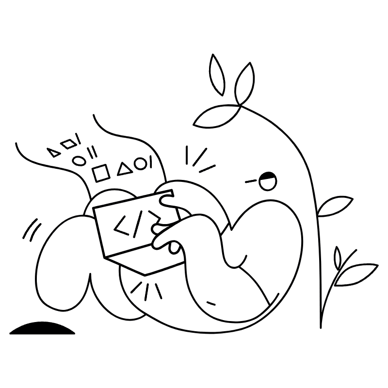 Coding Illustration from New York Monoline Set