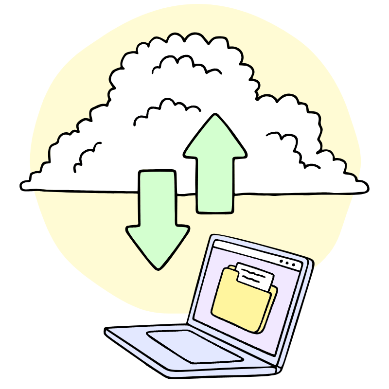 Development Data Cloud Illustration from Bruxelles Set