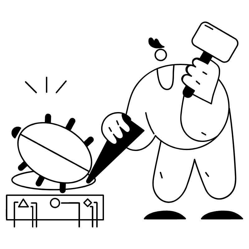 Fixing Bugs Illustration from New York Monoline Set