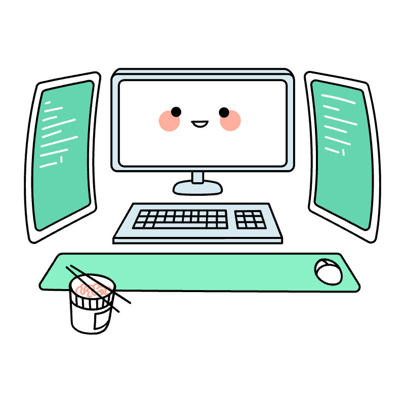 Developer Desk Illustration from Seoul Set