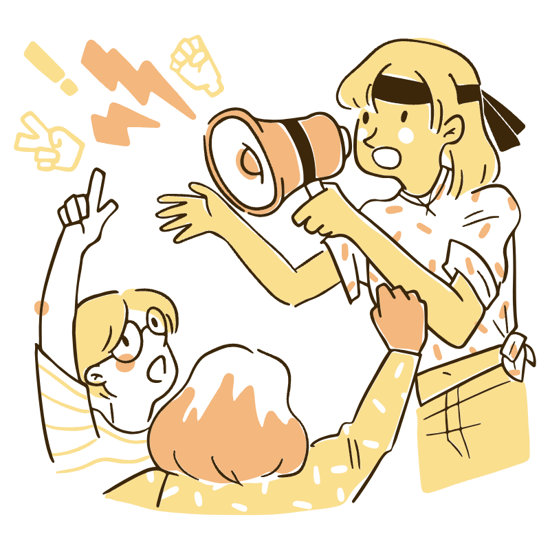 Freedom Speech Illustration from Djakarta Set