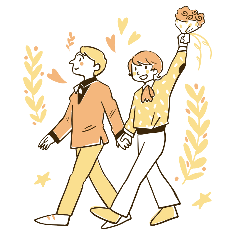 LGBT Wedding Illustration from Djakarta Set