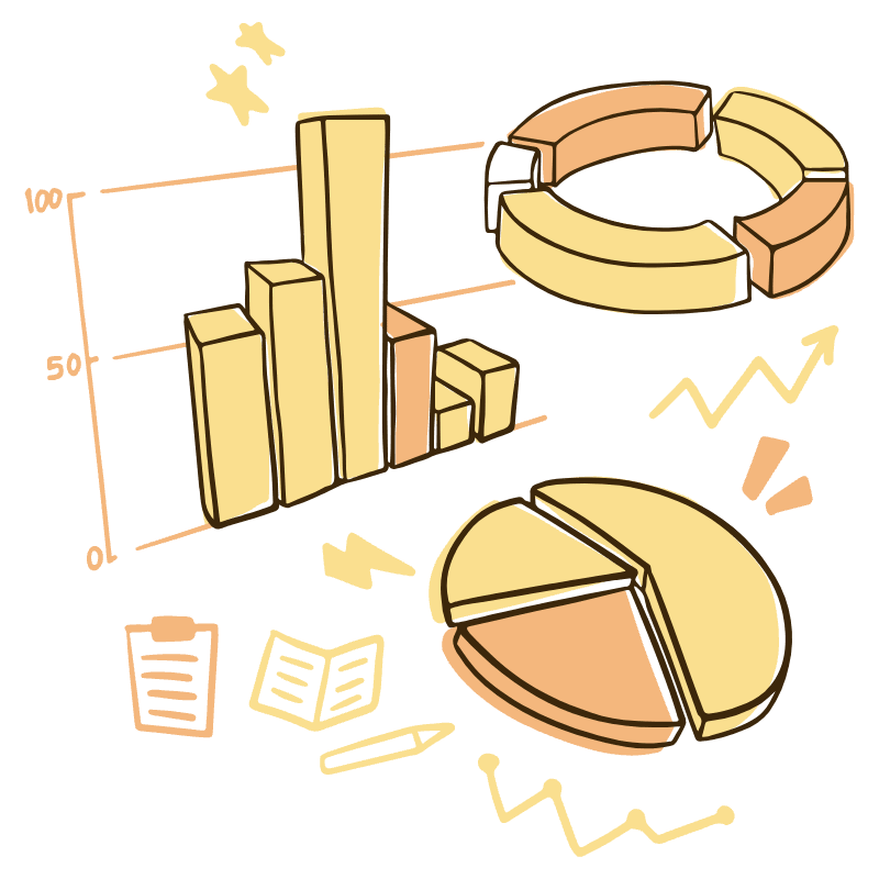 Charts Illustration from Djakarta Set