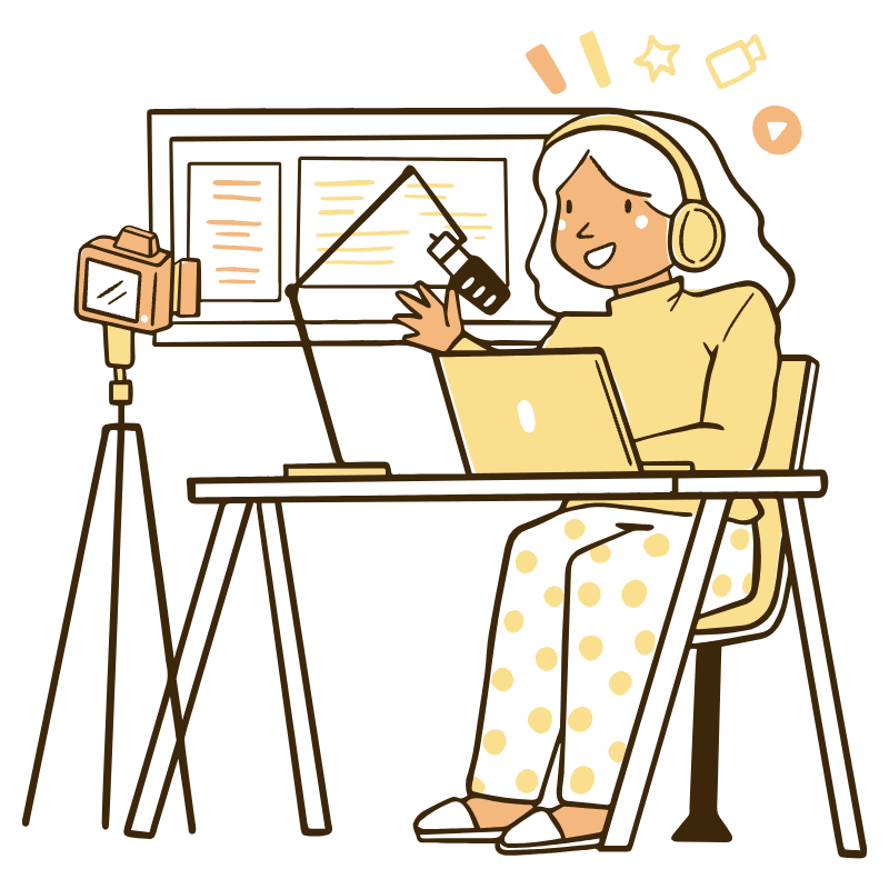 Live Broadcast Illustration from Djakarta Set
