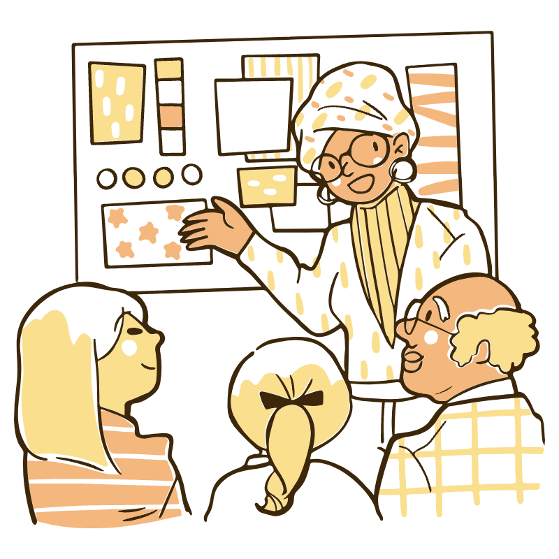 Designer Giving Keynote Illustration from Djakarta Set