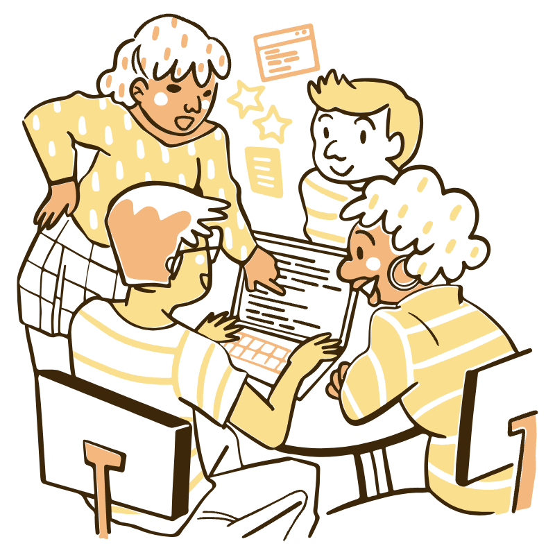 Team Coding Illustration from Djakarta Set