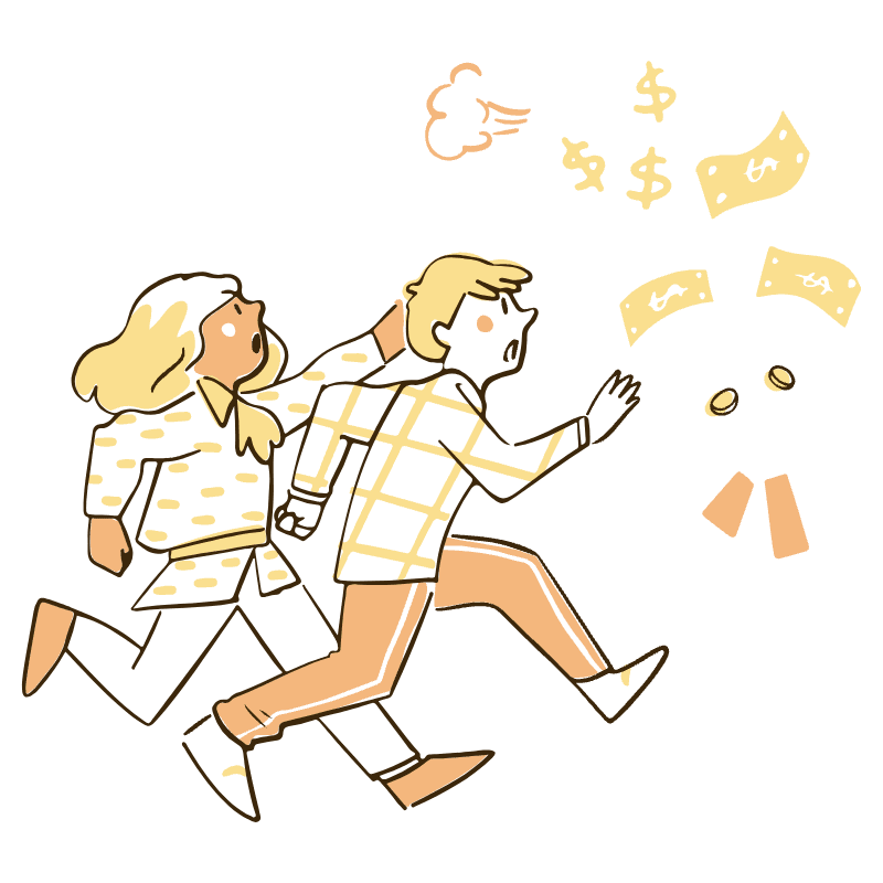 Chasing Money Illustration from Djakarta Set