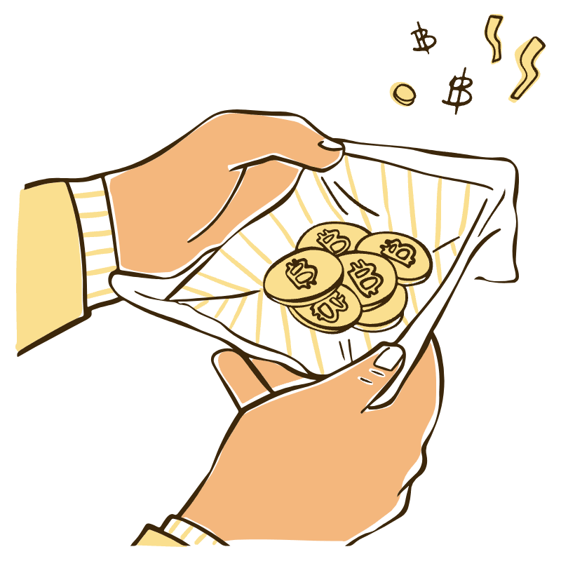 Cryprocurrency Wallet Safe Illustration from Djakarta Set