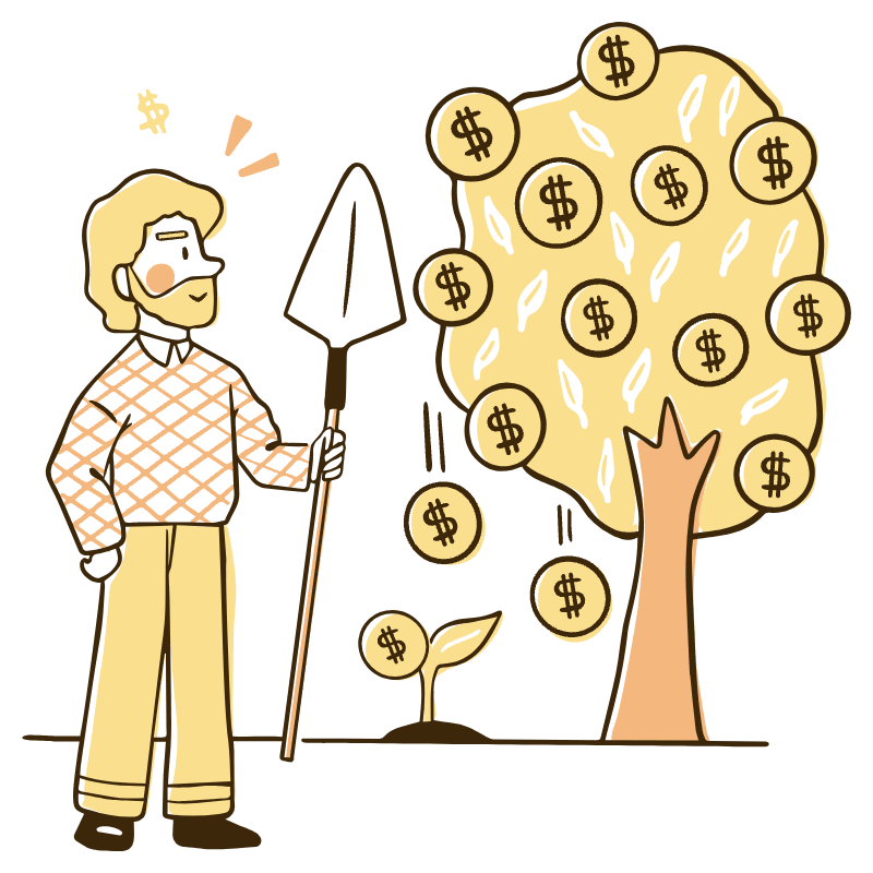 Money Growing On Trees Illustration from Djakarta Set