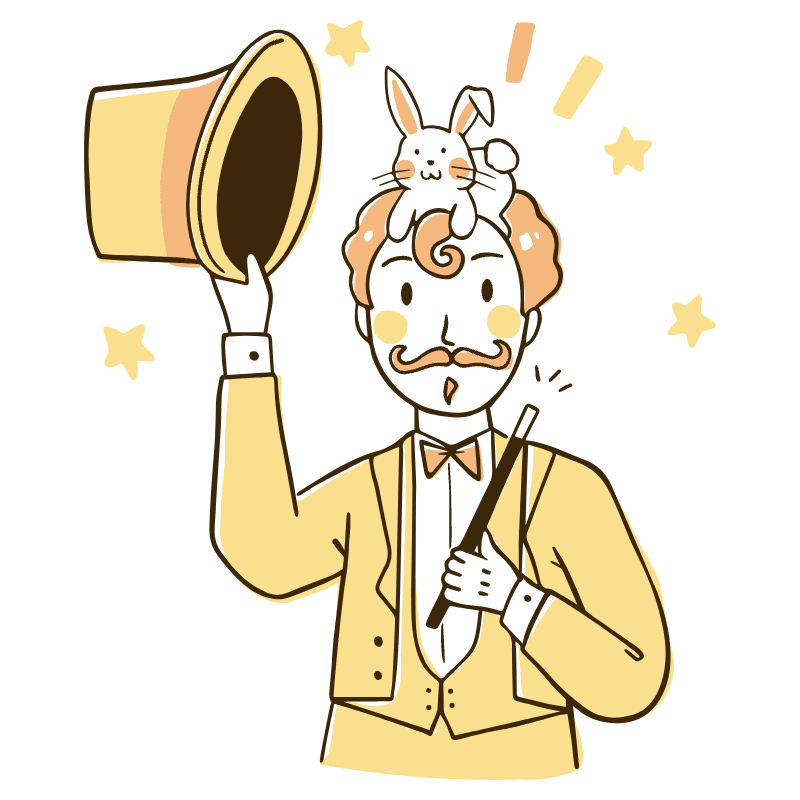 Magician Illustration from Djakarta Set