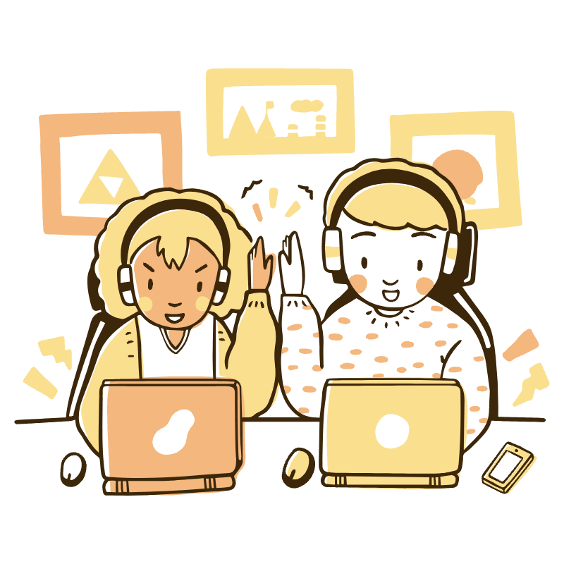 Playing Games Illustration from Djakarta Set