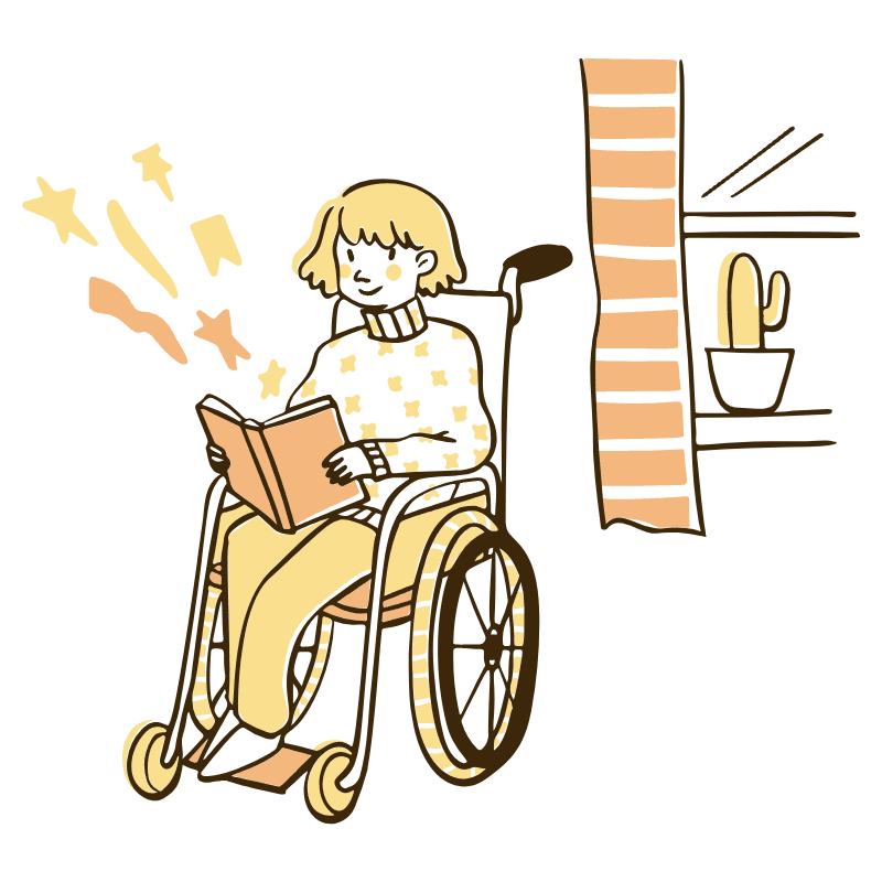 Reading A Book Illustration from Djakarta Set