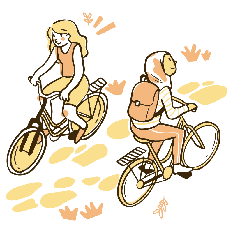 Ride Bicycle Illustration from Djakarta Set