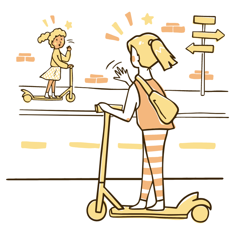 Ride E Scooter Illustration from Djakarta Set