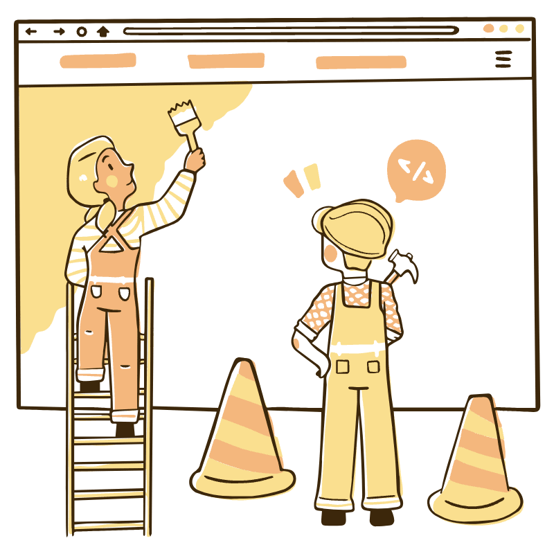Page Under Construction Illustration from Djakarta Set