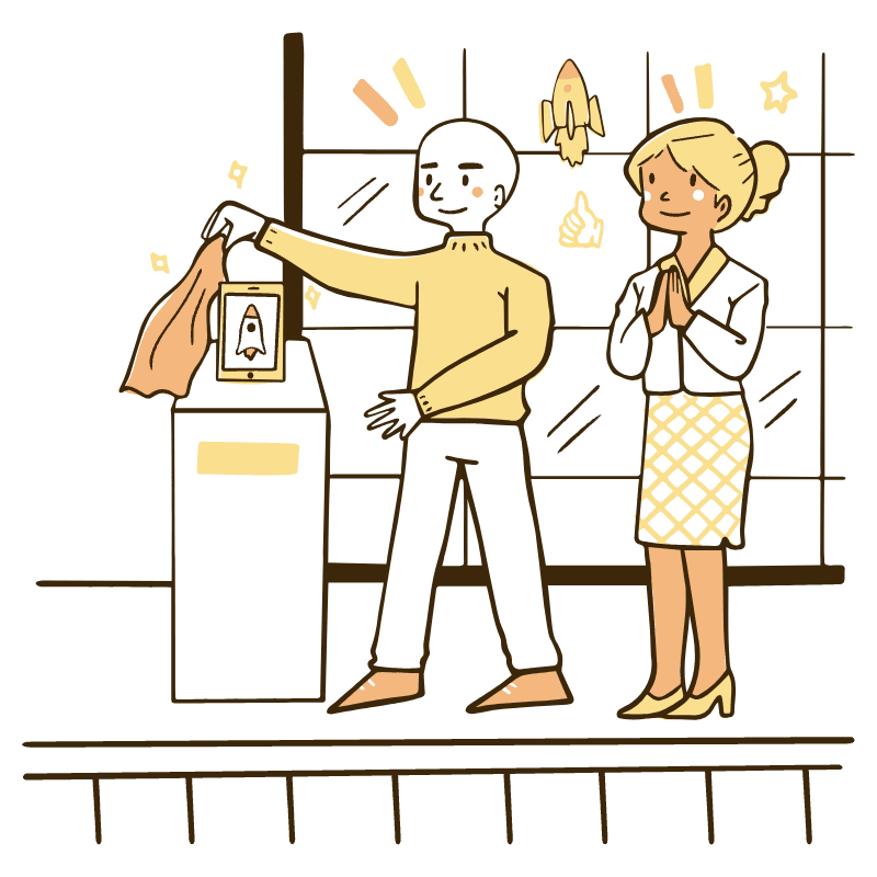 Product Launch Illustration from Djakarta Set