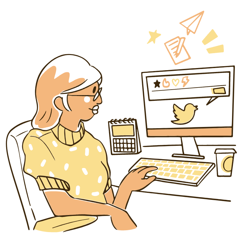 Tweet Something Illustration from Djakarta Set