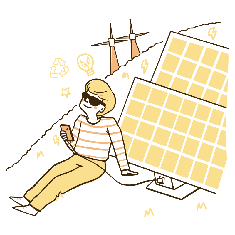 Ecofriendly Tech Illustration from Djakarta Set