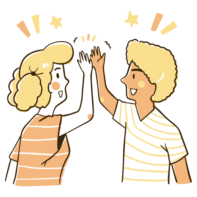 High Five Illustration from Djakarta Set