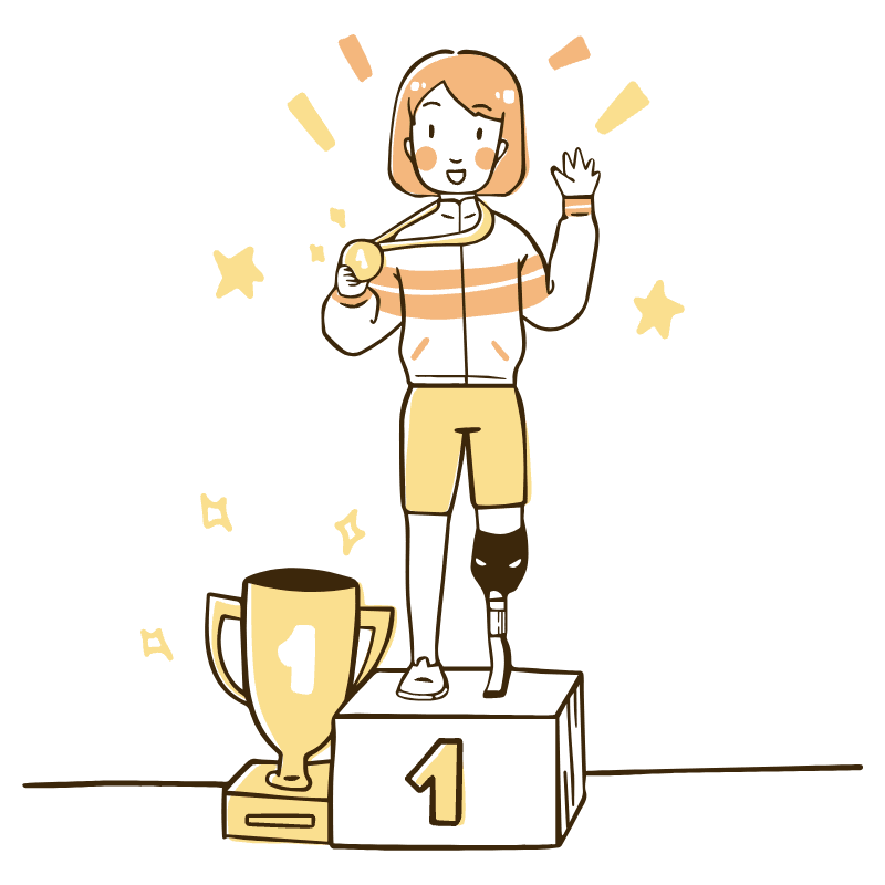 Podium Some One Get A Medal Illustration from Djakarta Set
