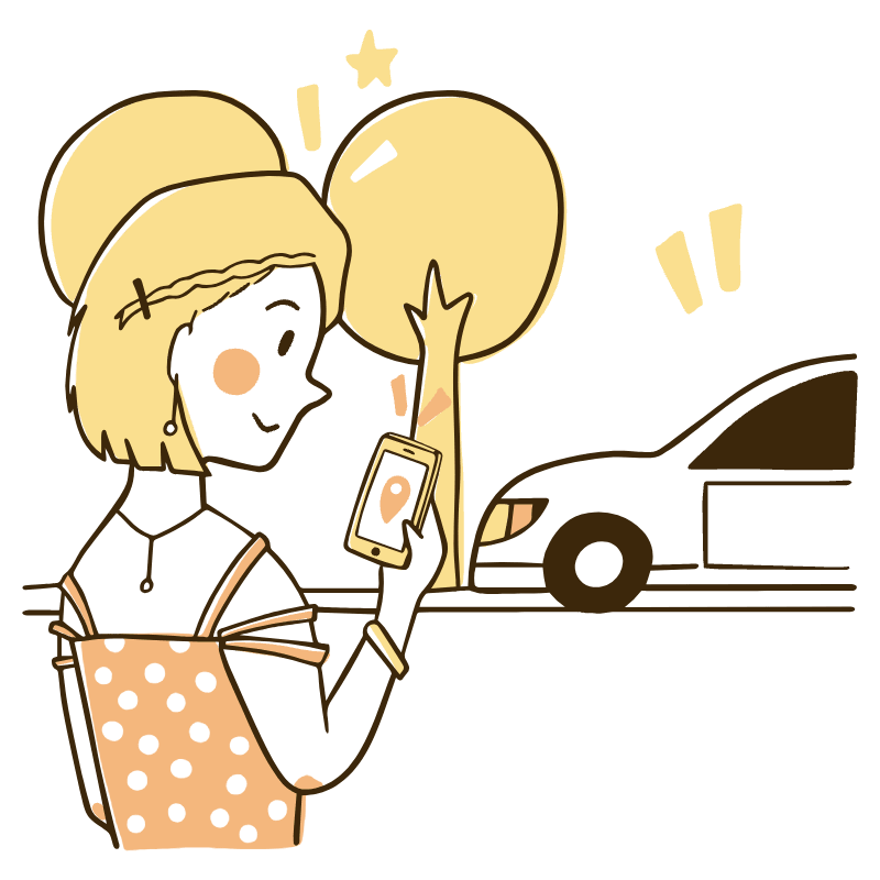 Uber Taxi Ride Illustration from Djakarta Set