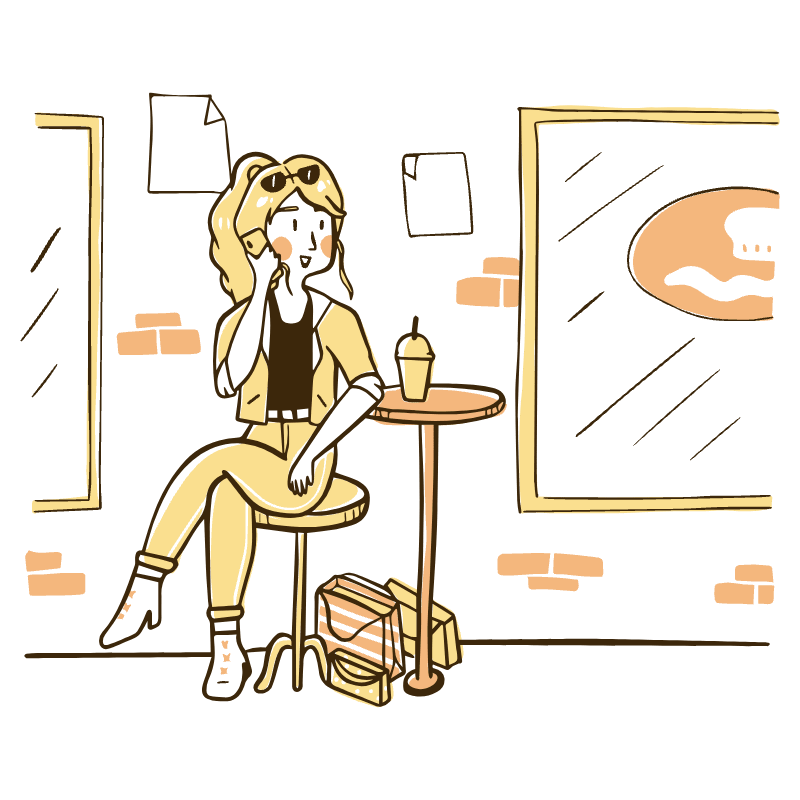 Urban Trendy People Illustration from Djakarta Set