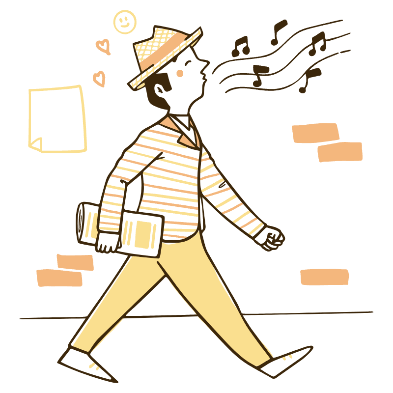 Whistling With A Good Mood Illustration from Djakarta Set