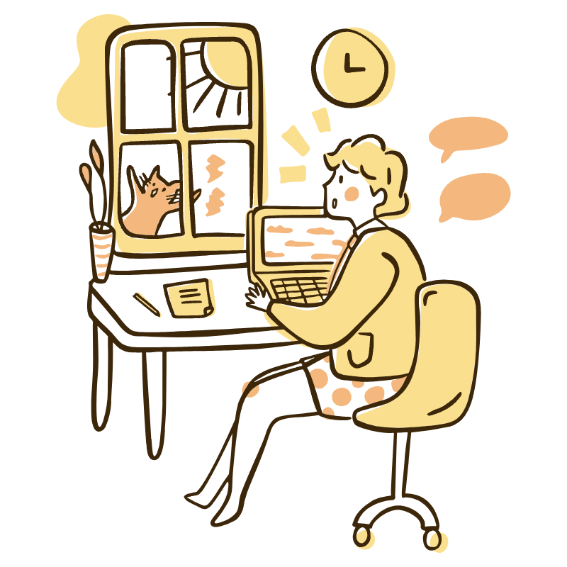 Work From Home 2 Illustration from Djakarta Set