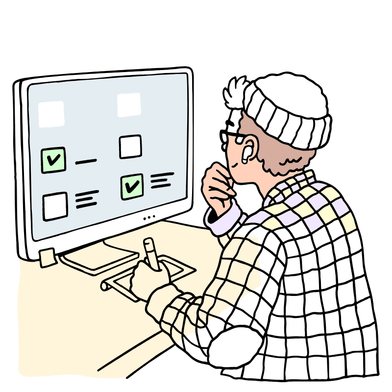 Education Online Exams Tests Illustration from Bruxelles Set