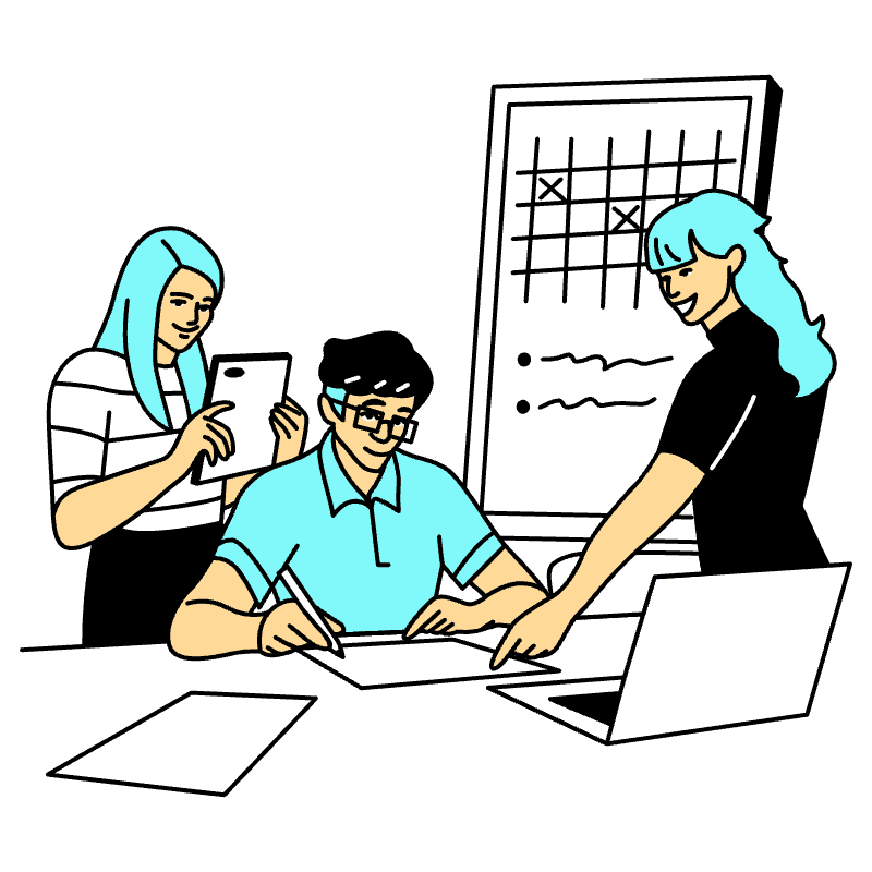 Education Student Group Project Illustration from London Set