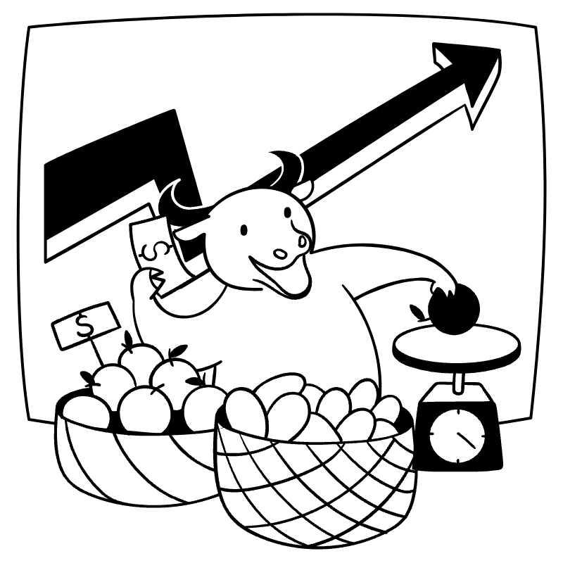 Bull Market Illustration from Milano Set