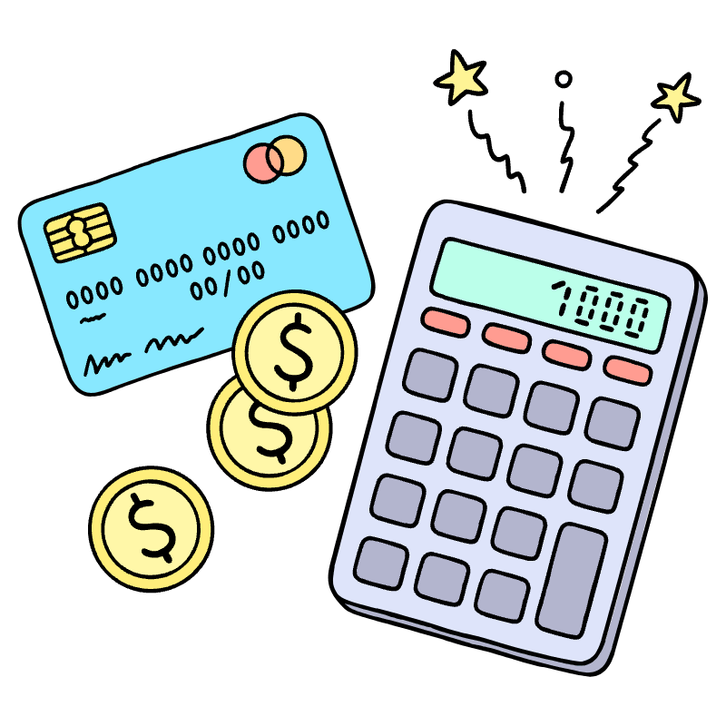 Calculator Illustration from Bruxelles Set
