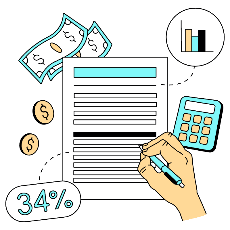 Computing Taxes Illustration from London Set