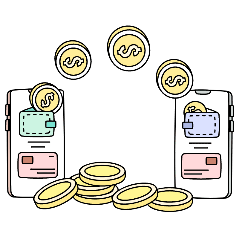 E Wallet Transfers 3 Illustration from Bruxelles Set