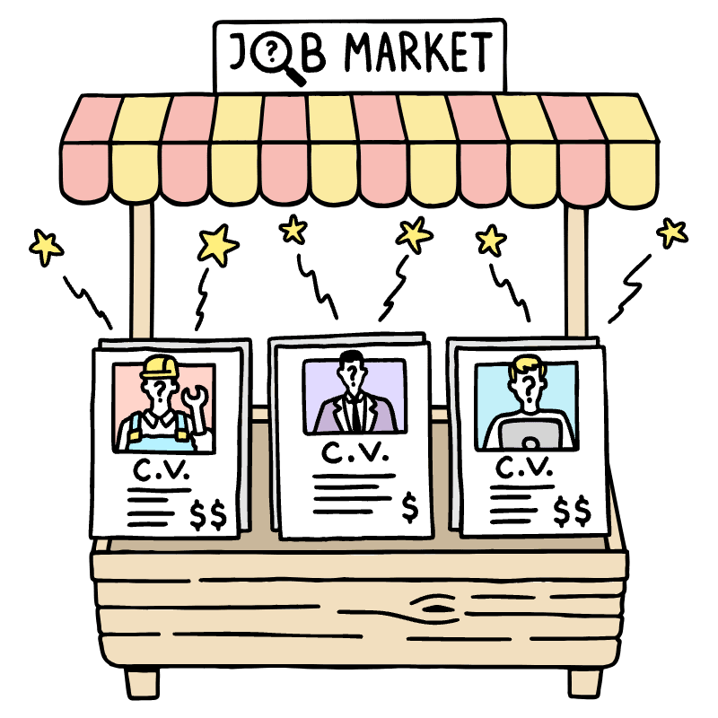 Job Market 2 Illustration from Bruxelles Set