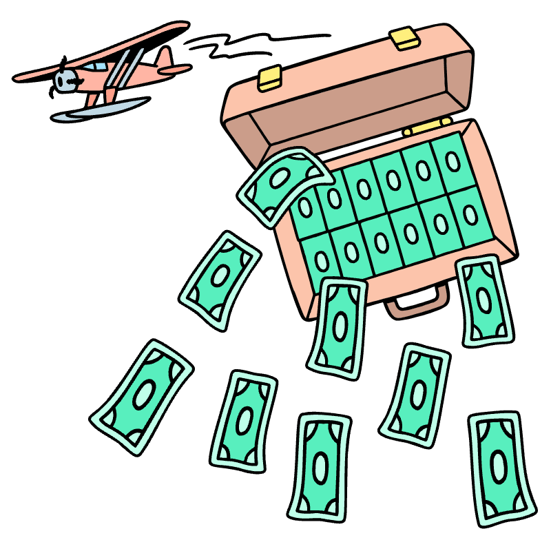 Make It Rain Big Spending Illustration from Bruxelles Set