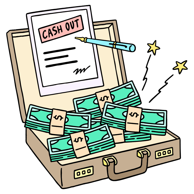 Request For Cash Out Illustration from Bruxelles Set