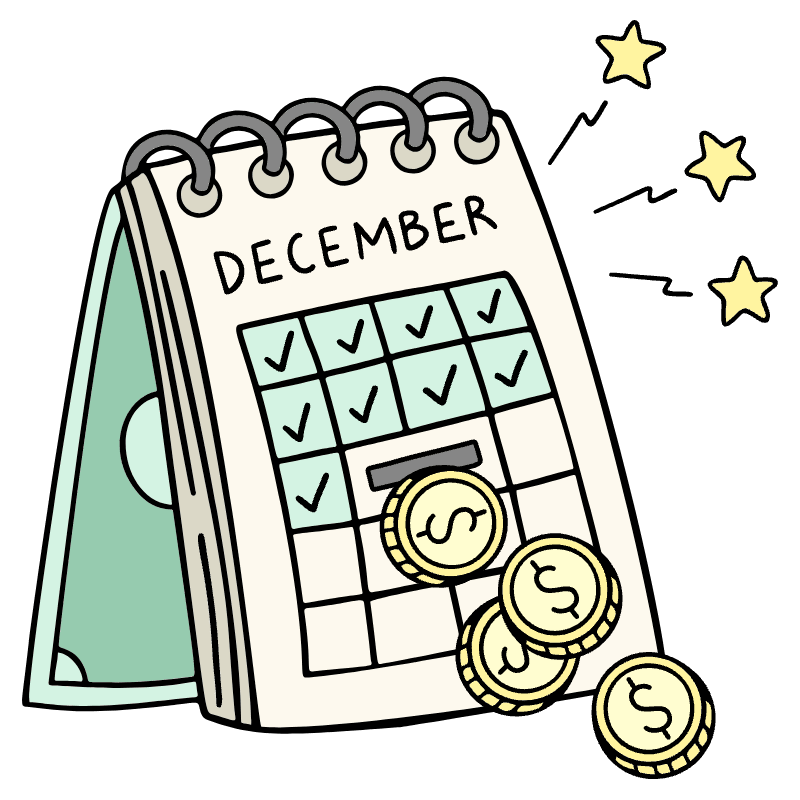 Savings Calendar 1 Illustration from Bruxelles Set