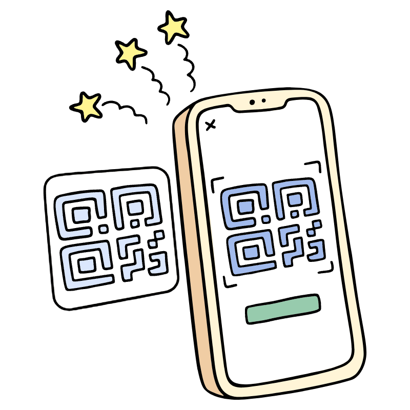 Send Receive Via Qr Code 1 Illustration from Bruxelles Set